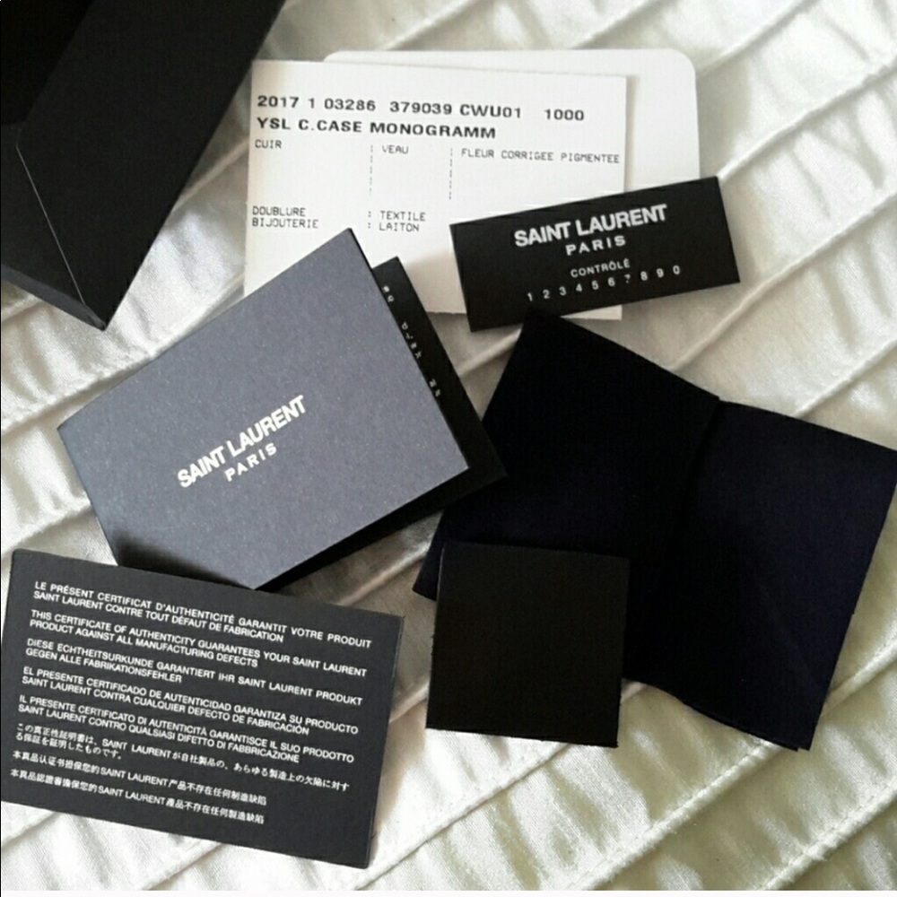 YSL Monogram Matelasse wristlet -black - Picture 2 of 2